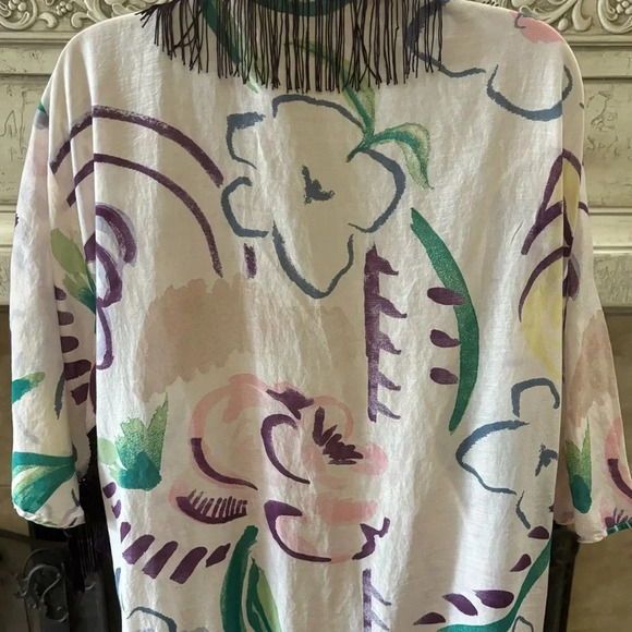 Victoria’s Secret Kimono,Cover Up, Shawl Size Small, Oversize Style Floral Print - Picture 4 of 7